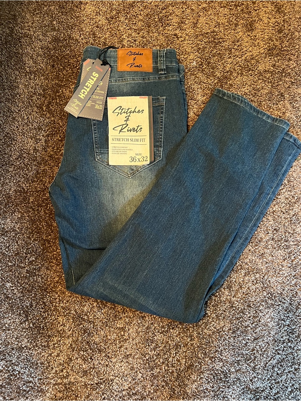 Stretch Slim Fit Jeans - Indigo Blue